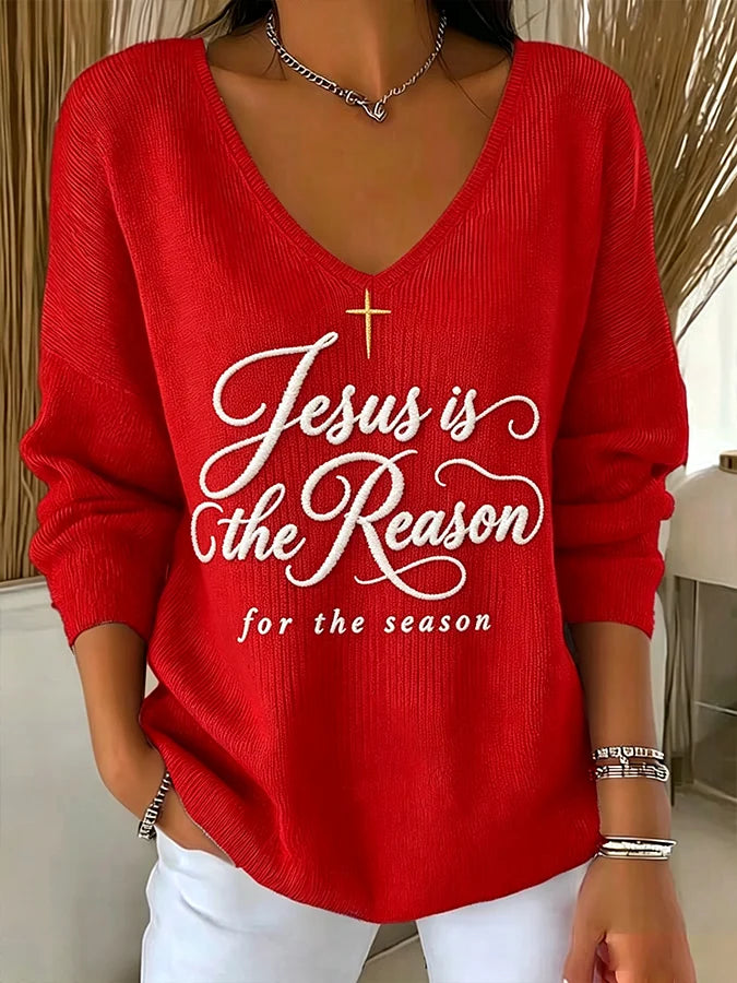 Women's Retro Christmas Print Top