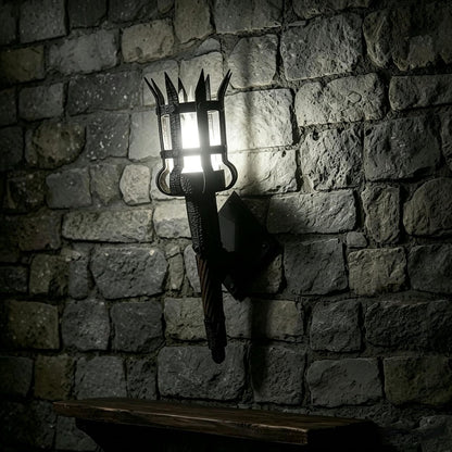 Medieval Flickering Flame Torch Wall Sconce – Gothic Castle-Inspired LED Wall Decor