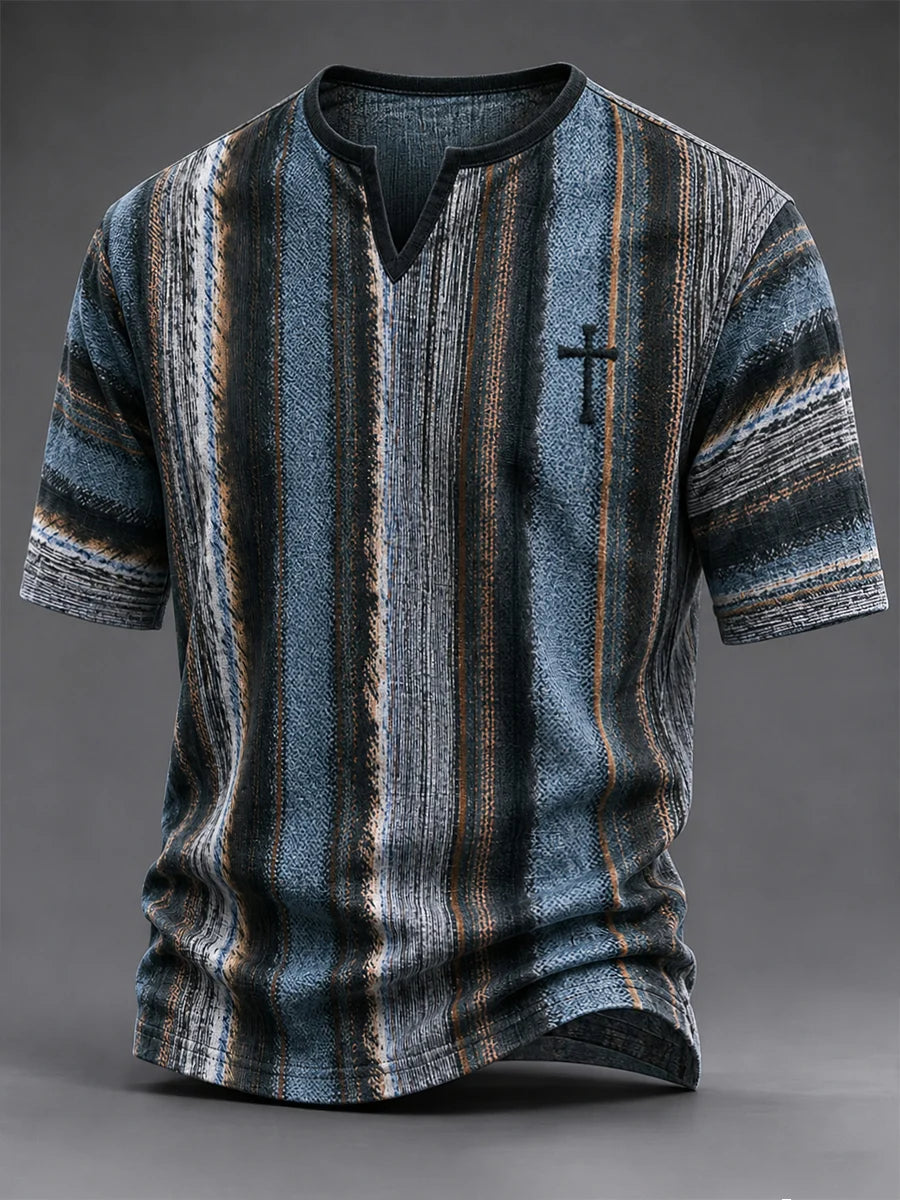 Men's Vintage Faith Faux-Linen T-shirt