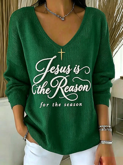 Women's Retro Christmas Print Top