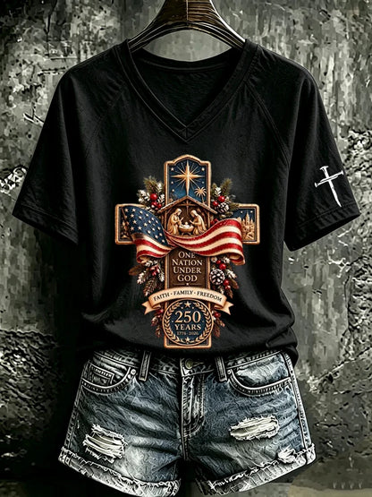 Women's Casual Printed Short-Sleeve T-Shirt