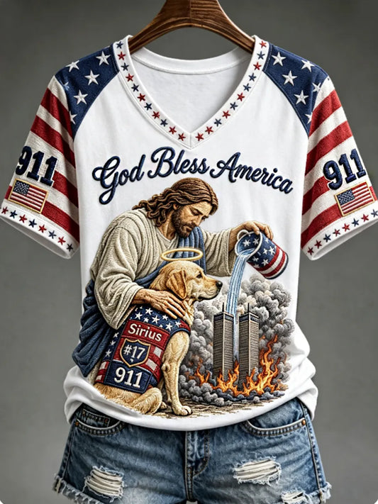 Women's God Bless America 911 T-shirt