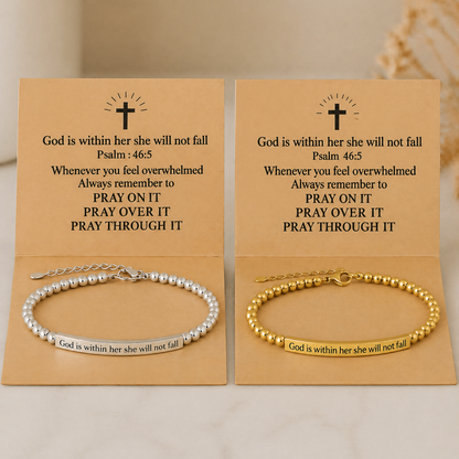 Christian Scripture Beaded Bracelet - Encouragement Gift