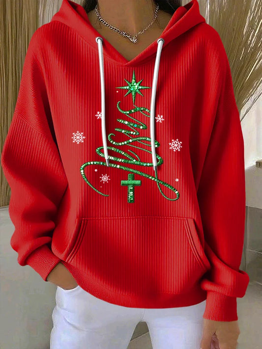 Women's Casual Faith Christmas Hoodie