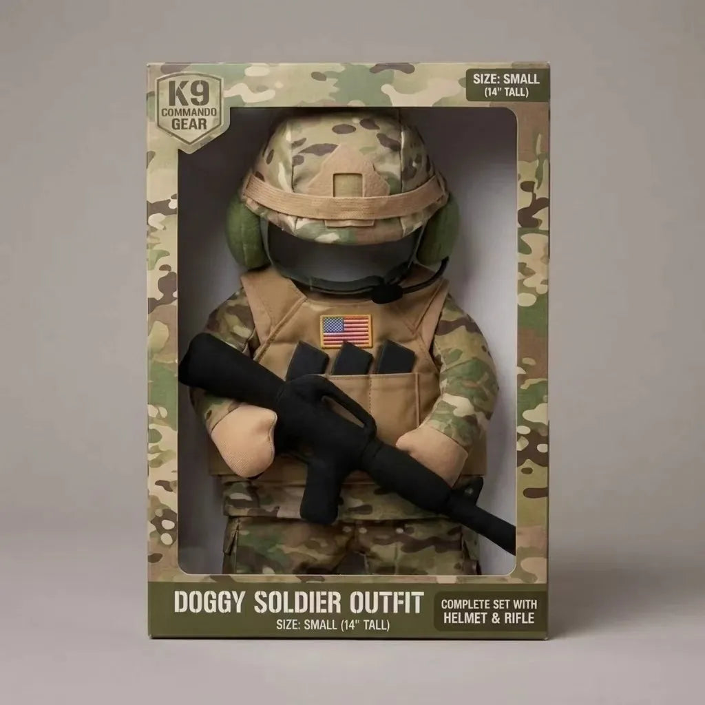 Funny Soldier Pet Costume for Dogs & Cats – Perfect Halloween Gift