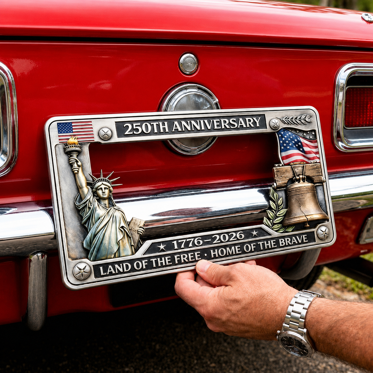 United States 250th Anniversary Commemorative License Plate Frame
