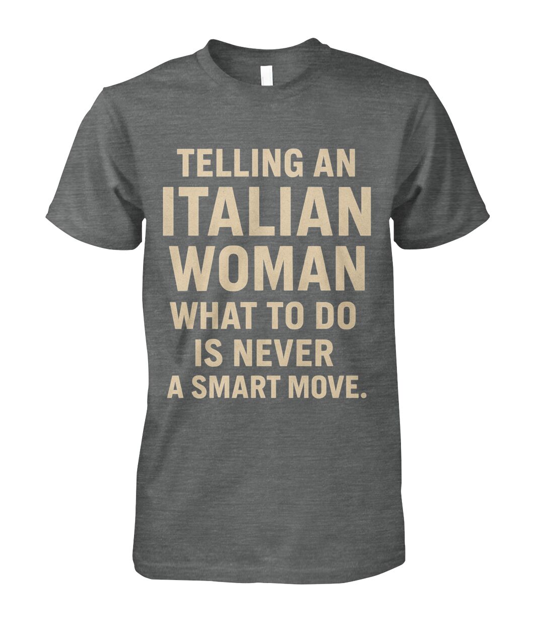 Unisex Cotton Tee - Dark Heather - Front