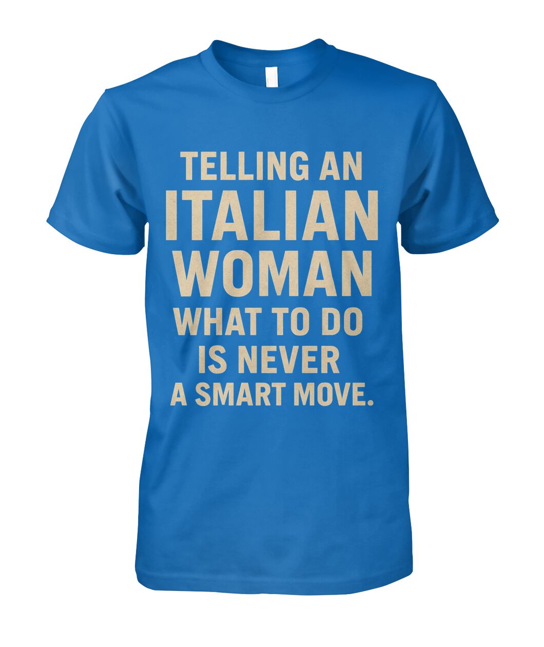 Unisex Cotton Tee - Sapphire - Front