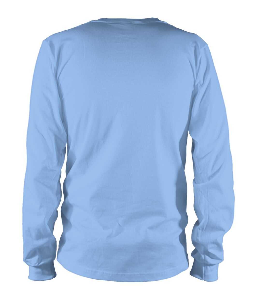 Unisex Long Sleeve - Light Blue - Back (plain, no print)