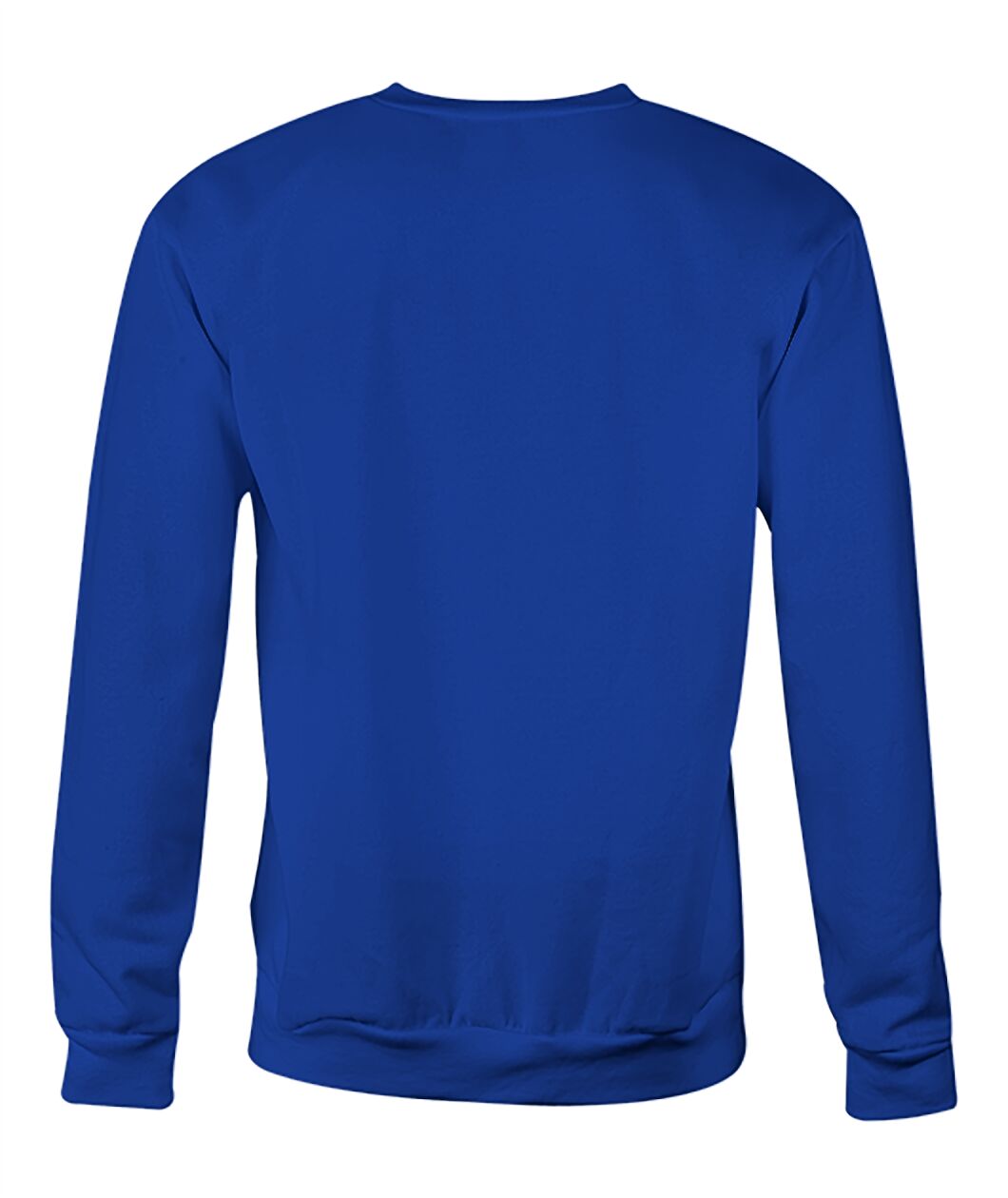 Crew Neck Sweatshirt - Royal - Back (plain, no print)