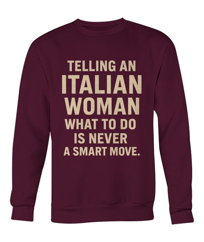 Crew Neck Sweatshirt - Maroon - Front