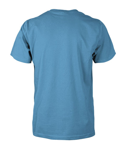 Unisex Cotton Tee - Carolina Blue - Back (plain, no print)