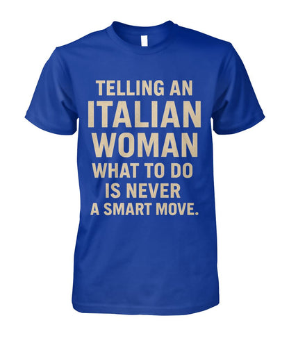 Unisex Cotton Tee - Royal - Front