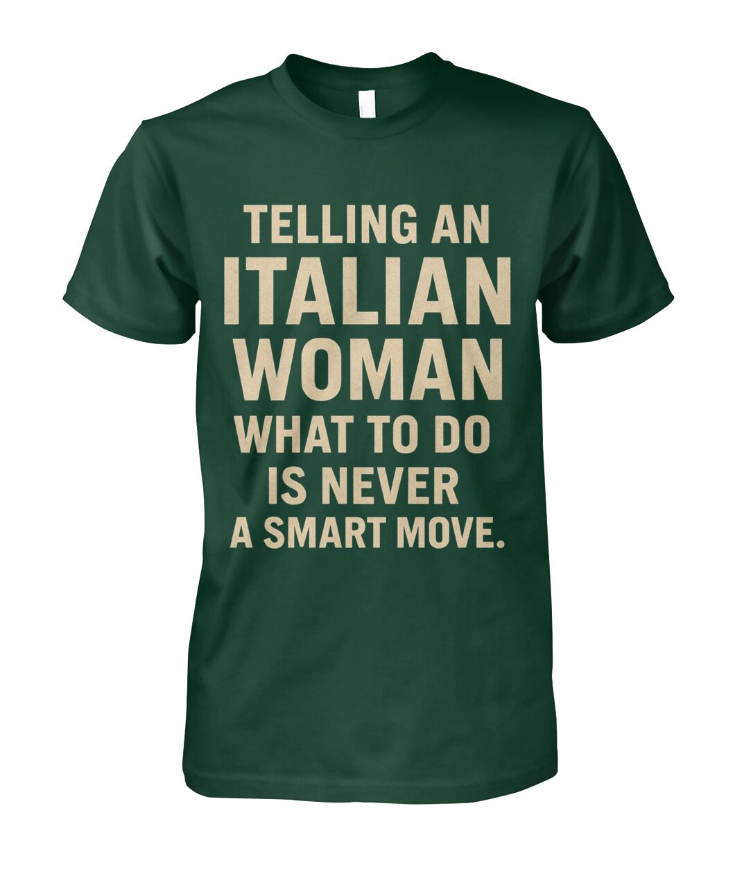 Unisex Cotton Tee - Forest Green - Front
