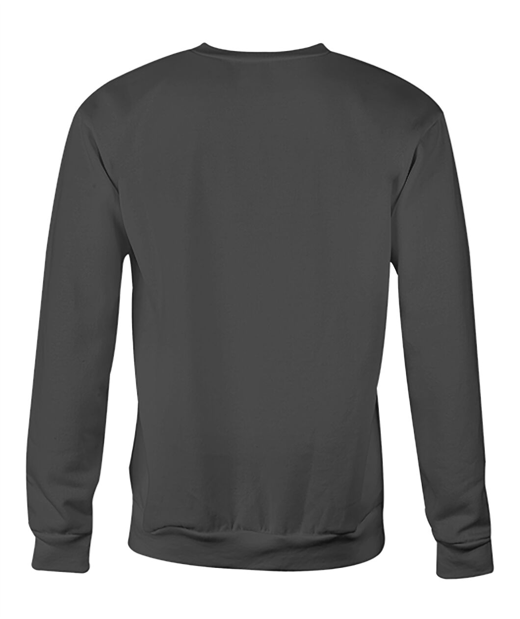 Crew Neck Sweatshirt - Charcoal - Back (plain, no print)