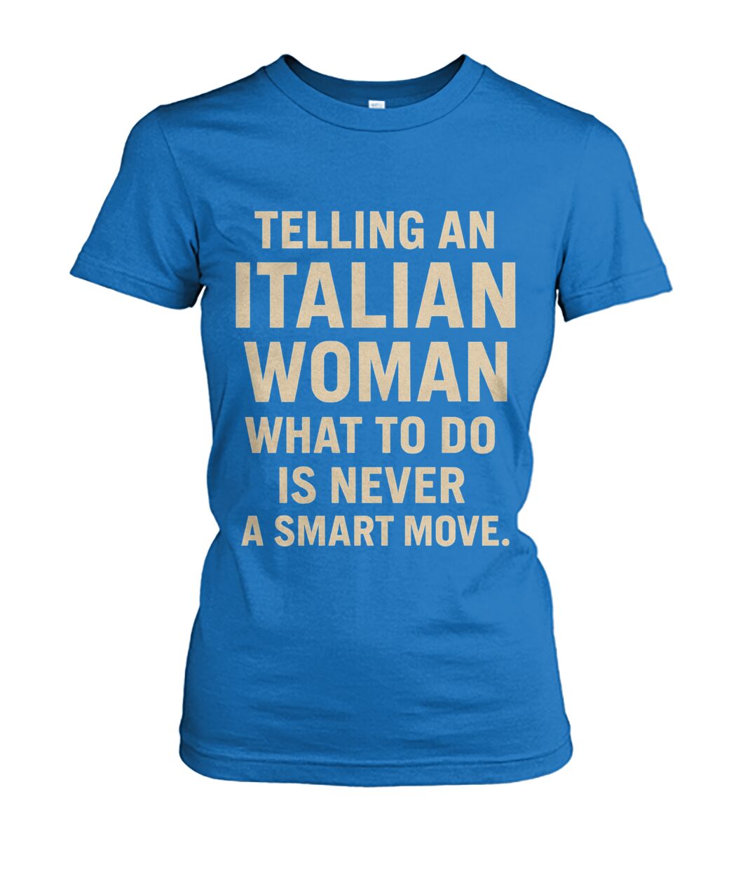 Women's Crew Tee - Sapphire - Front
