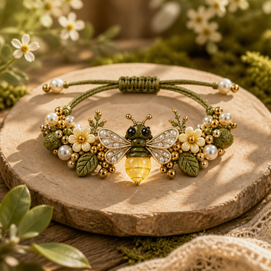 Enchanted Garden Charm Bracelet DIY Kit – Vintage Floral & Insect Jewelry Making Set