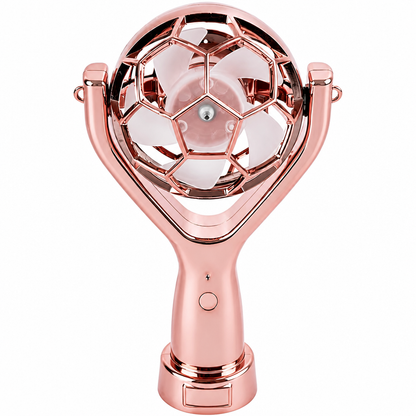 Soccer Trophy Portable Fan - USB Rechargeable Handheld Cooling Fan For Game Day