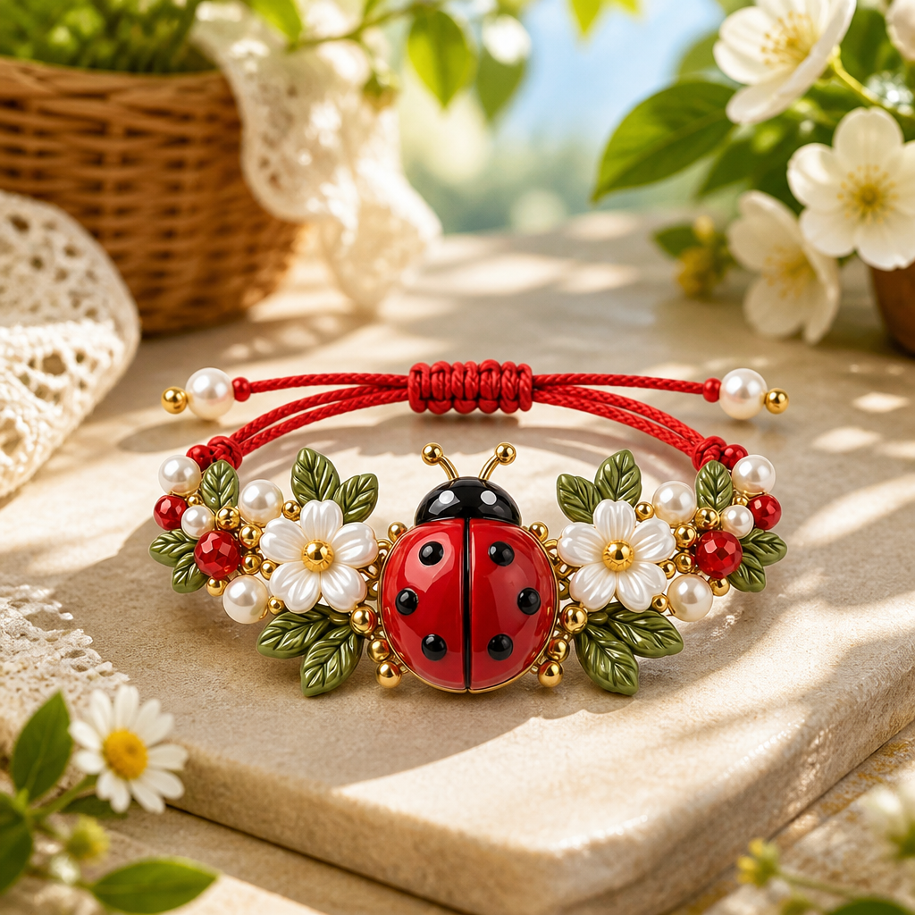 Enchanted Garden Charm Bracelet DIY Kit – Vintage Floral & Insect Jewelry Making Set
