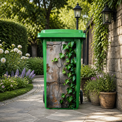 Garden Trash Can Stickers - Decorative Nature Bin Decals For Outdoor Yard & Patio