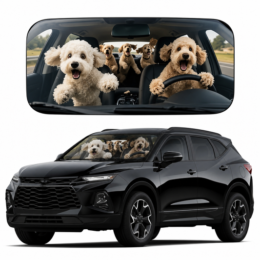 Funny Pet Driver Car Windshield Sunshade - Dog & Cat Lover Car Accessories