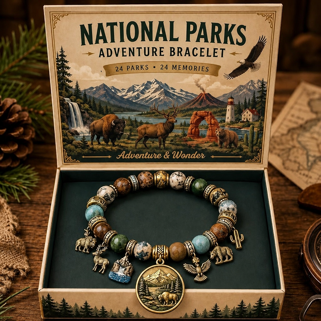 National Park Inspired Adventure Bracelet - Meaningful Wildlife Gift For Hikers, Campers & Travelers