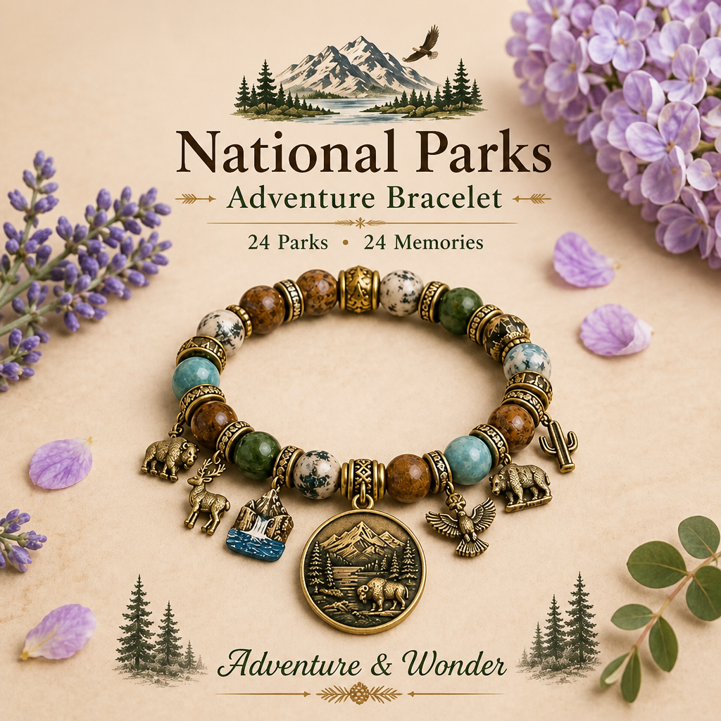 National Park Inspired Adventure Bracelet - Meaningful Wildlife Gift For Hikers, Campers & Travelers