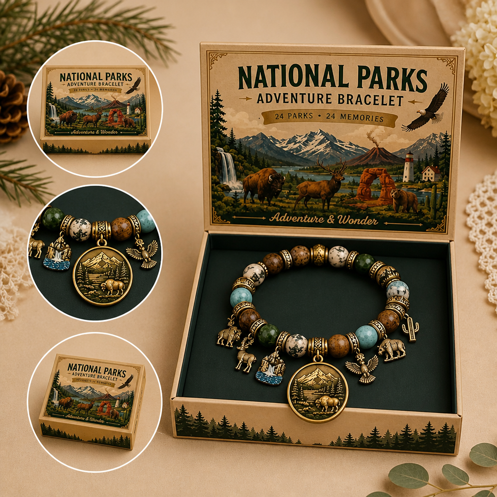 National Park Inspired Adventure Bracelet - Meaningful Wildlife Gift For Hikers, Campers & Travelers