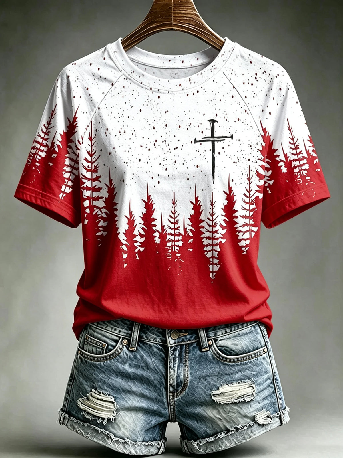 Women's Christmas Faith Print Top