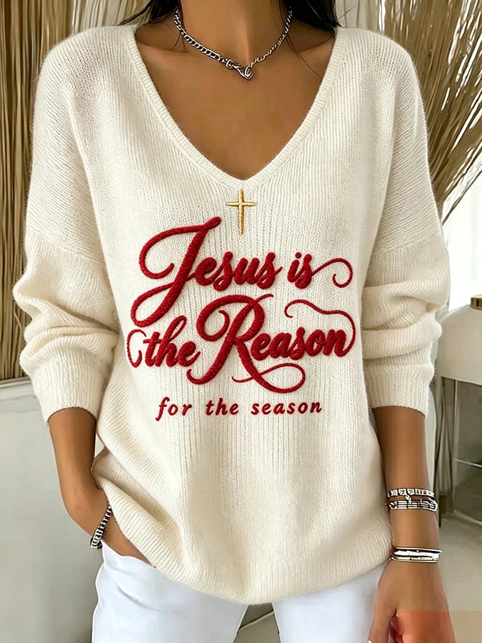 Women's Retro Christmas Print Top