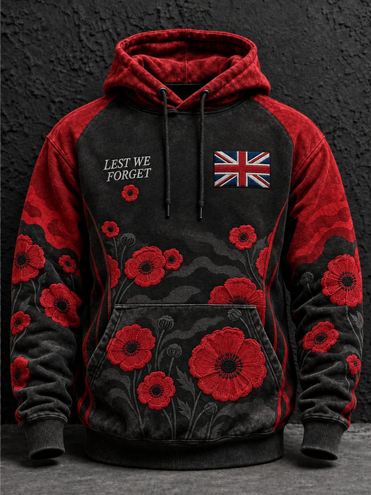 Men's Remembrance Day Lest We Forget  Hoodie