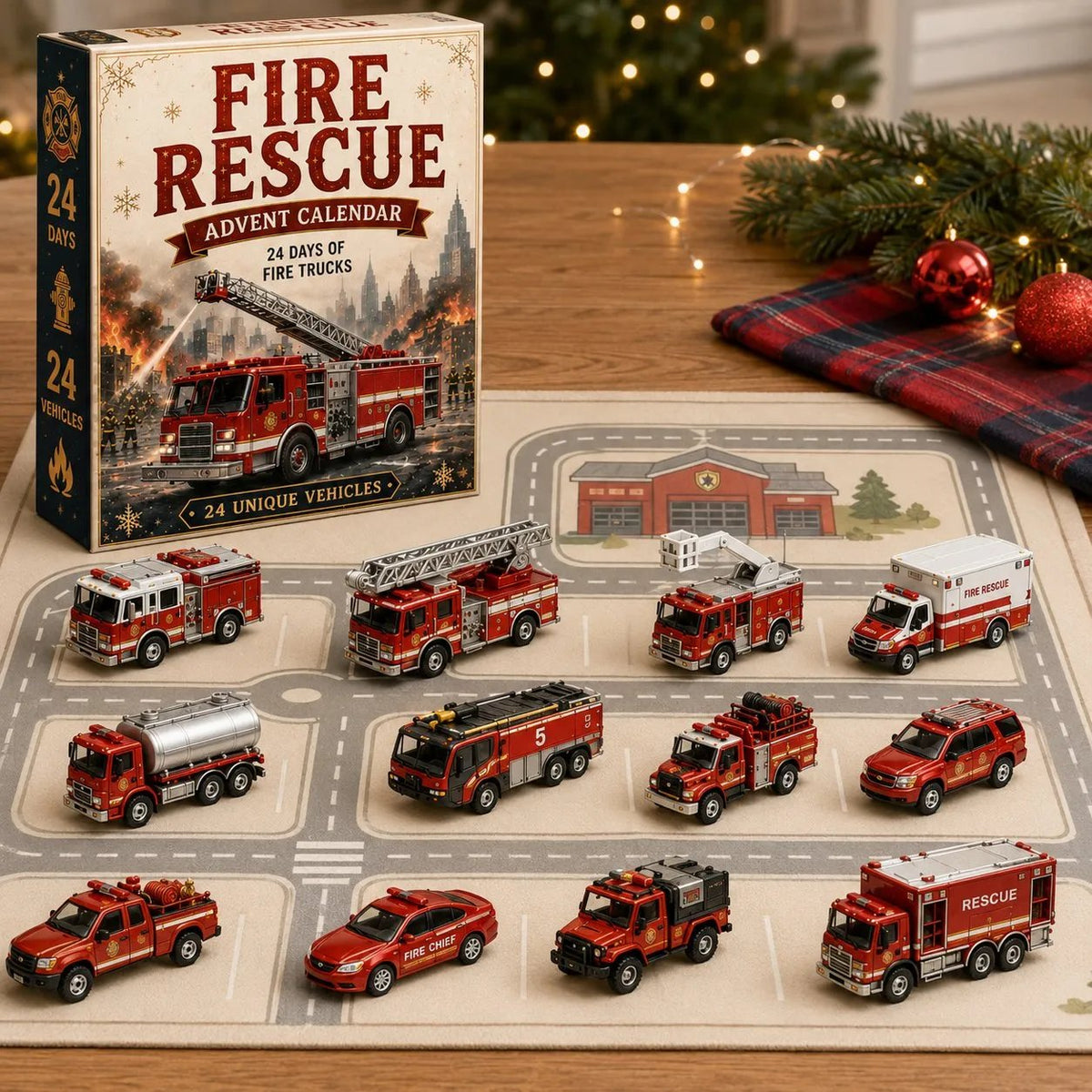 Fire Rescue 24-day vehicle Christmas advent calendar