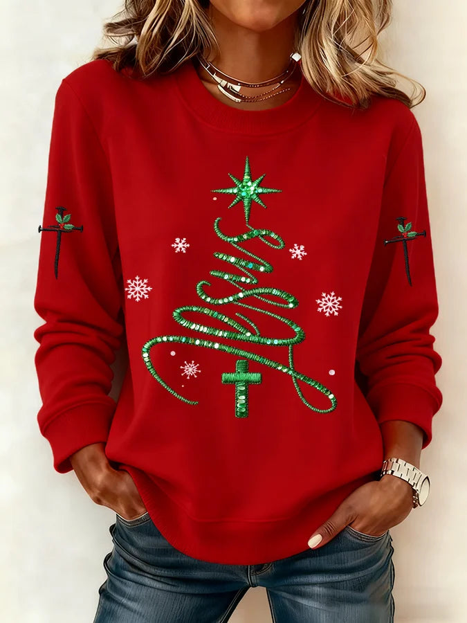 Women's Casual Christmas Jesus Sweatshirt