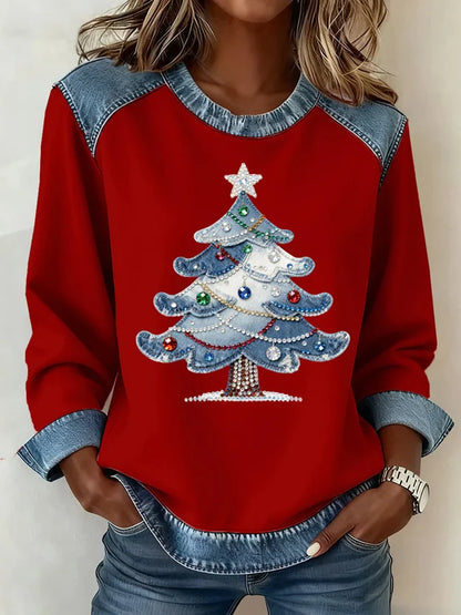 Women's Christmas Print Top