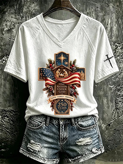 Women's Casual Printed Short-Sleeve T-Shirt