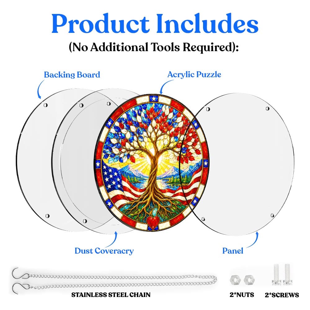 🔥Limited Edition🔥 Acrylic Jigsaw Puzzle Suncatcher - American Roots