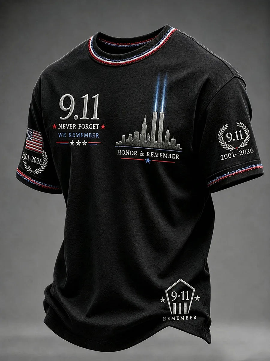 Men's 9.11 Never Forget We Remember Short Sleeves T-shirt