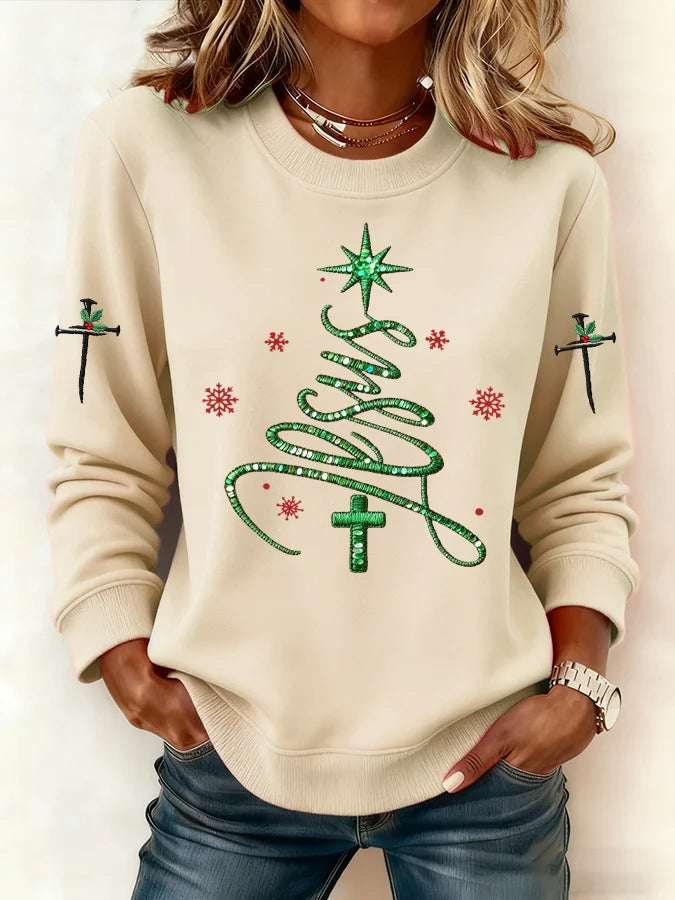 Women's Casual Christmas Jesus Sweatshirt
