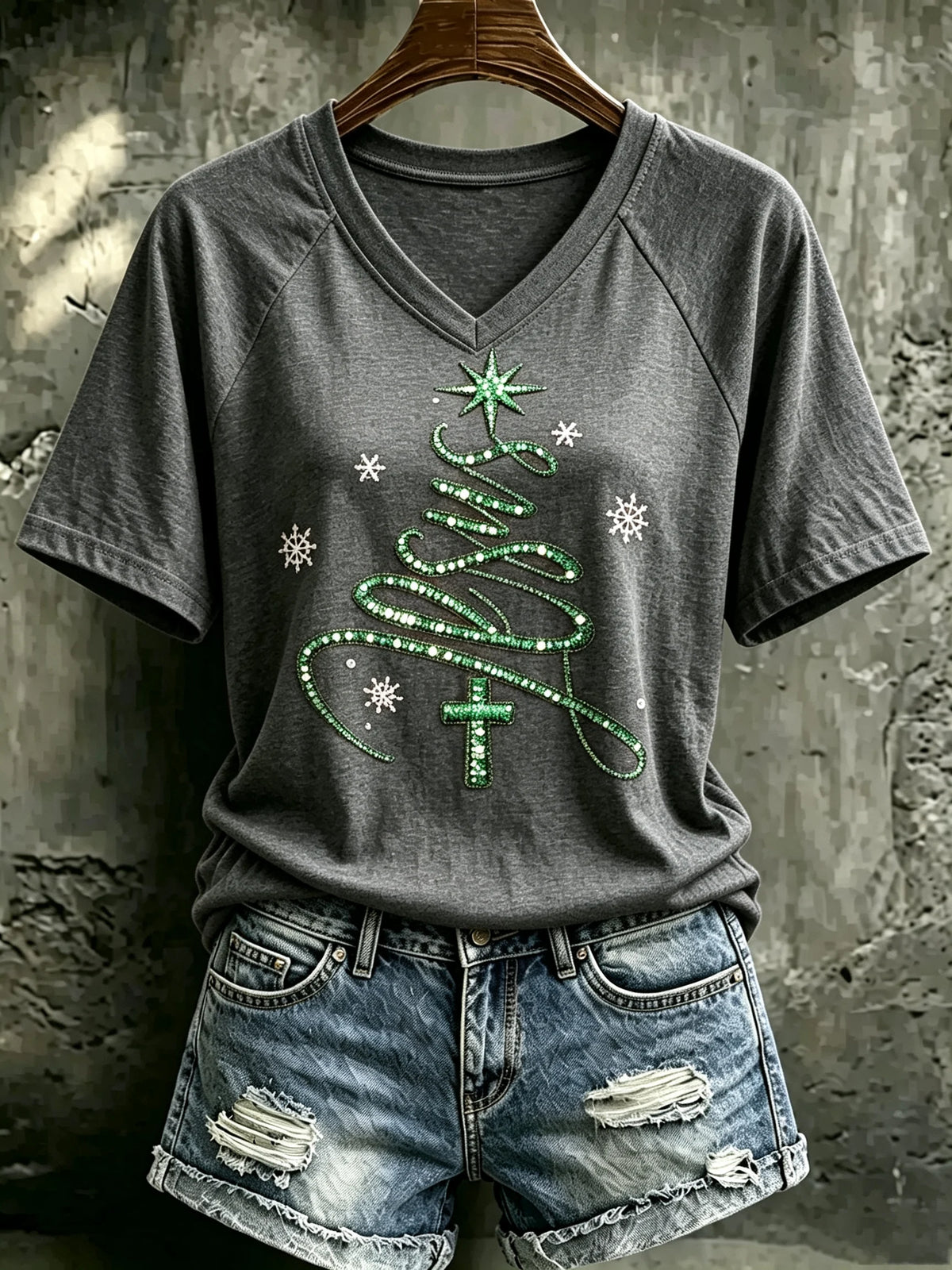 Women's Christmas Print Top