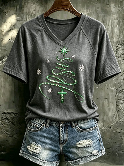 Women's Christmas Print Top