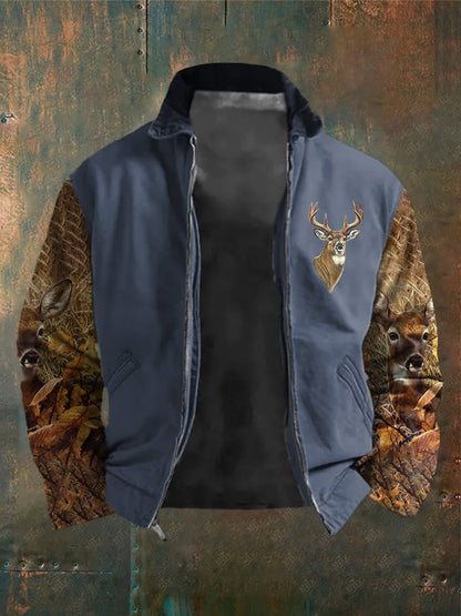 Men's Western Elk Outdoor Lapel Jacket