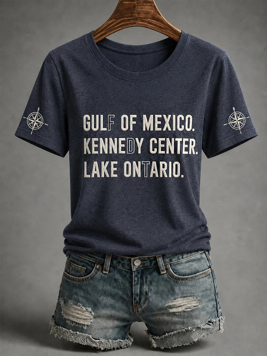 Women's Gulf Of Mexico Kennedy Center Lake Print Tee