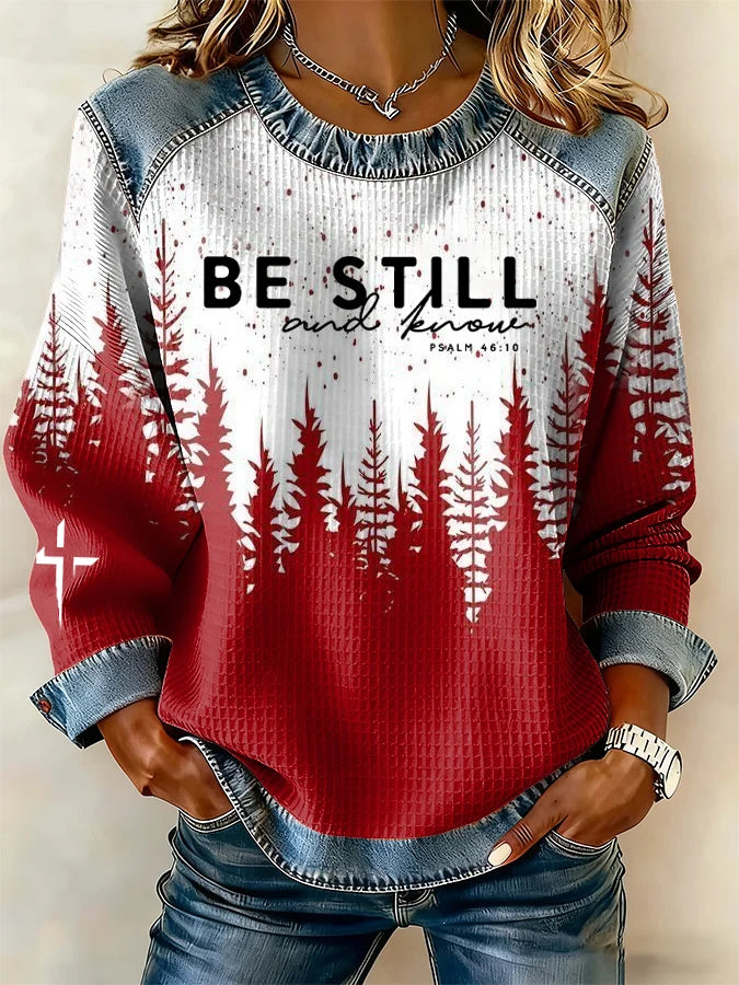 Women's Christmas Faith Print Sweatshirt