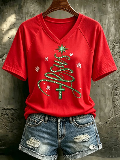 Women's Christmas Print Top
