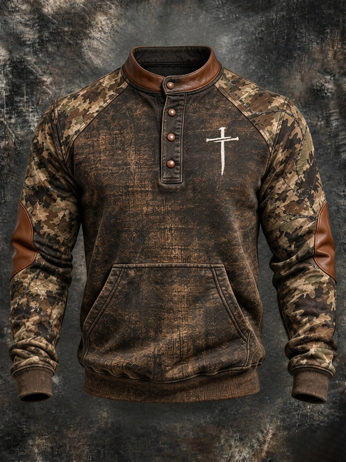 Men's "Faith" Jungle Camo Autumn/Winter Sweatshirt