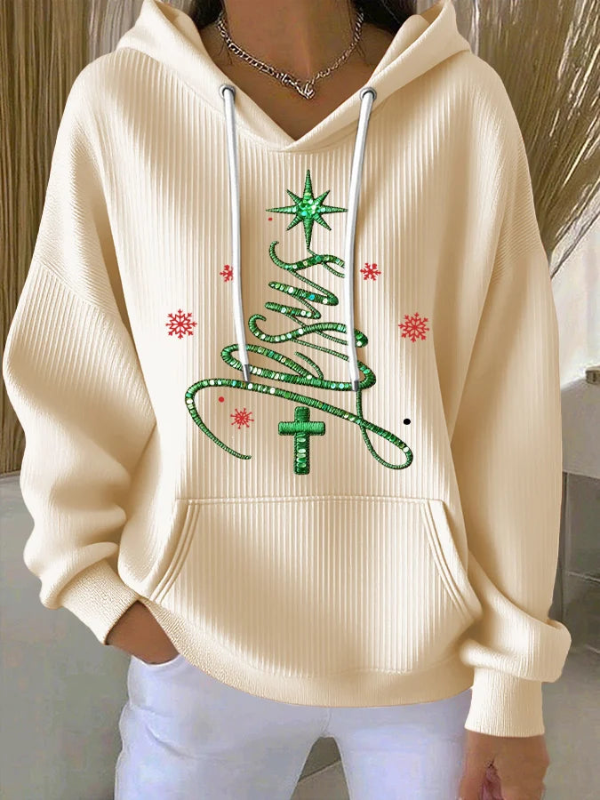 Women's Casual Faith Christmas Hoodie