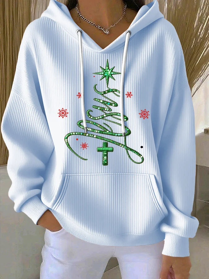 Women's Casual Faith Christmas Hoodie