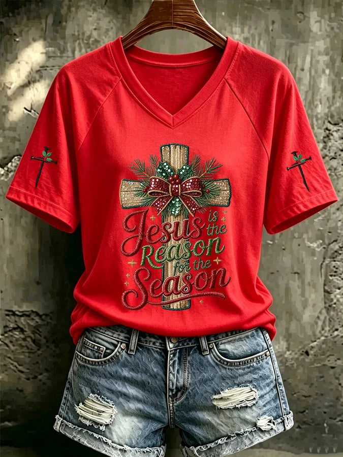 Women's Christmas Print Top