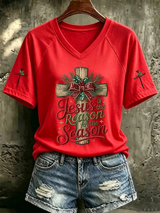 Women's Christmas Print Top