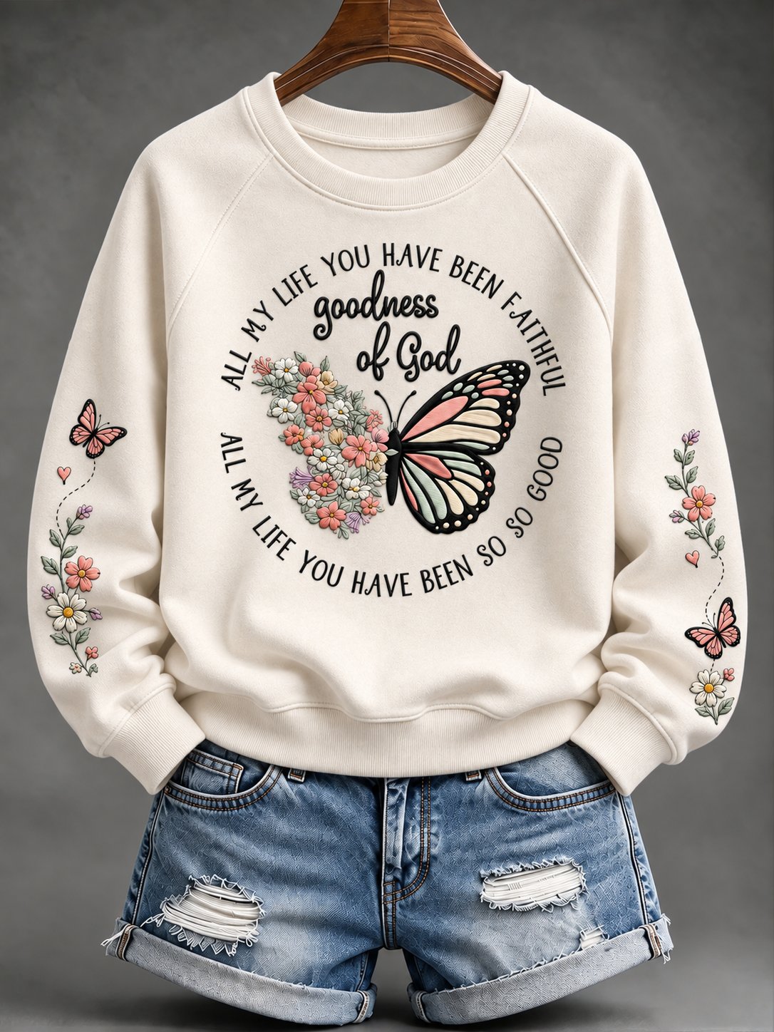 Women's Casual Slogan Print Long-Sleeved Sweatshirt